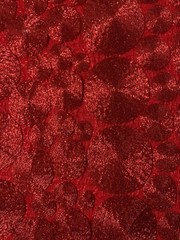 Designer Red Coil Circles High End Speciality Fabric 54×30”