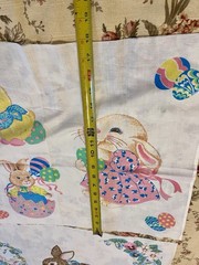 VTG Easter Fabric Lot Appliqués Pillow Quilt Rare Lot! Bunnies Chicks Darling