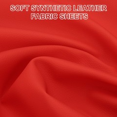 63×39.4″ Faux Leather Sheet, Red PU for Crafts