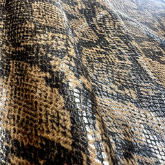 Snake Print Real Like Brown Poly 2 Way Stretch 60″ Wide Fabric Lot of 28″ for $5