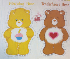 Vintage Care Bears~Cut & Sew~Stuffed Toy~Fabric Panel~Birthday & Tenderheart