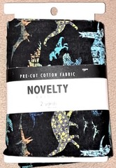 NOVELTY PRINTS PRE CUT COTTON FABRIC 2 yards DINOSAURS / JURRASIC PARK NEW