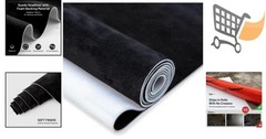 Suede Auto Headliner Fabric Black 36×60 Inches Foam Backing DIY Car Interior