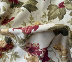 Vintage Magnolia Home Fashion Fabric 1998 Floral Cotton Designer Irregular Cut