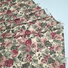 Apples Grapes Leaves Allover Screen Print Scotchgard Mill Creek Fabrics 3+ YDS