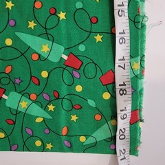 Springs Creative Christmas Holiday Deer Party Lights Cloth Fabric, 42″x72″/ 2yds