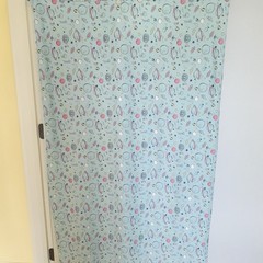 JoAnn Pop! Space Themed Cotton Knit Fabric Light Blue 60″ Wide 2 1/8 yards