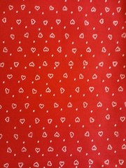 Raggedy Ann & Andy Christmas Border Hearts Fabric