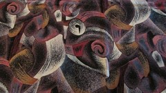 Swirl brushstrokes fabric 55 x 45 inches synthetic fiber fabric 1.53 yds by 1.25