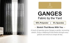 Ganges Rib Knit Fabric by the Yard 95% Polyester Spandex 2-Way Stretch 190 GSM