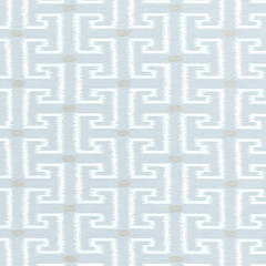 Thibaut Geometric Greek Key Upholstery Fabric- Rhodes / Glacier 2.45 yds W74231