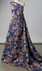 Multicolor Jacquard Floral Metallic Brocade Fabric 58” Width By The Yard