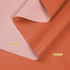 Faux Leather 0.7Mm Upholstery Fabric by the Yard 55X36 Inch Orange | PU Waterpro