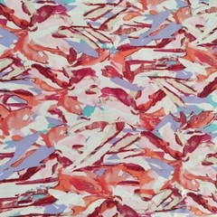 Modern Floral Abstract Twill Fabric 59×75″ Woven Polyester Blend