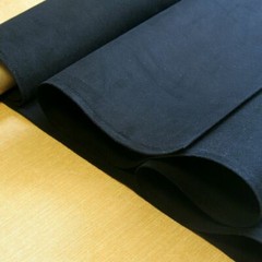 1.4MM HEAVY ULTRASUEDE CRAFT FAUX LEATHER POUCH BAG CHAPS CLOTH LABEL BLACK 54″W