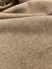 3 YDS Handwoven Natural Taupe Wool – Rustic Tweed SOFT Homespun 63″ wide 7.4 oz