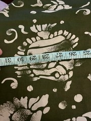 Beautiful Olive Green & Cream Tonal Batik Sea Life Fish Shells BTHY
