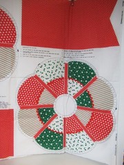 Spring Mills Holiday Puffy Patchwork Christmas Wreath Fabric Panel VTG 1970`S