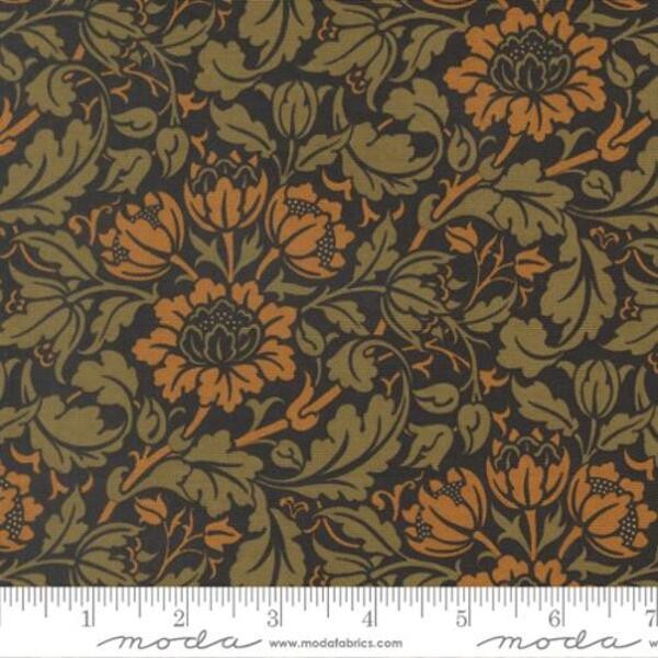 Flowering Scroll in Black | Morris Muse | Moda