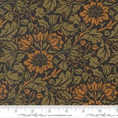Flowering Scroll in Black | Morris Muse | Moda