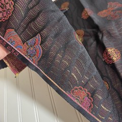 SILK Black-Purple, FABRIC 6 Yard x 22 Inches Wide or 216 Inches x 22 Wide