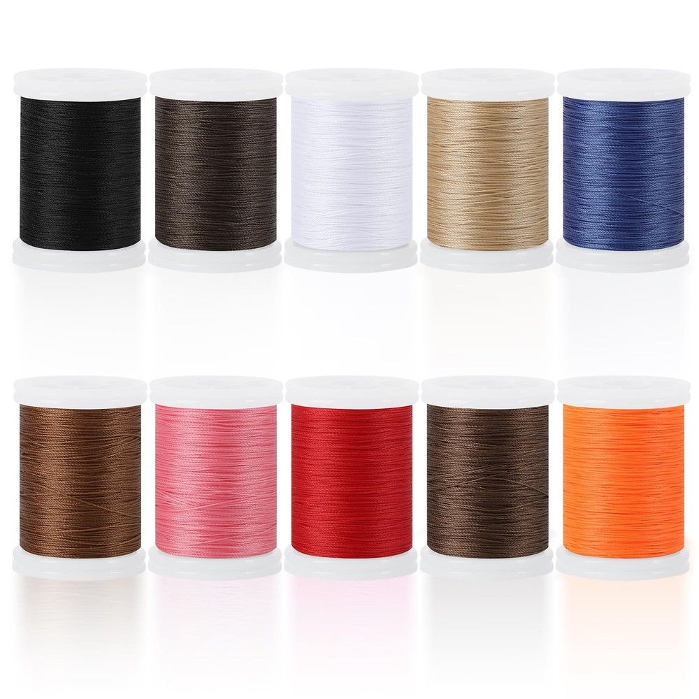 10 Spools Extra Strong Upholstery Thread, Bonded 218 yards, Common colors