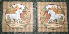 Wamsutta Horse Panel Pillow or Quilt Block