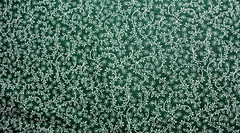 WHITE VINE PRINT ON GREEN COTTON BLEND FABRIC 68X44 INCHES 1.8 YARDS