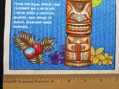 Tiki Lounge Fabric C-1637, Dan Morris for Michael Miller, 23″ x 43″, 15 squares