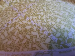 Silent Cinema Westminster Fibers Cotton Twill Fabric in Lime Green and White 2.6