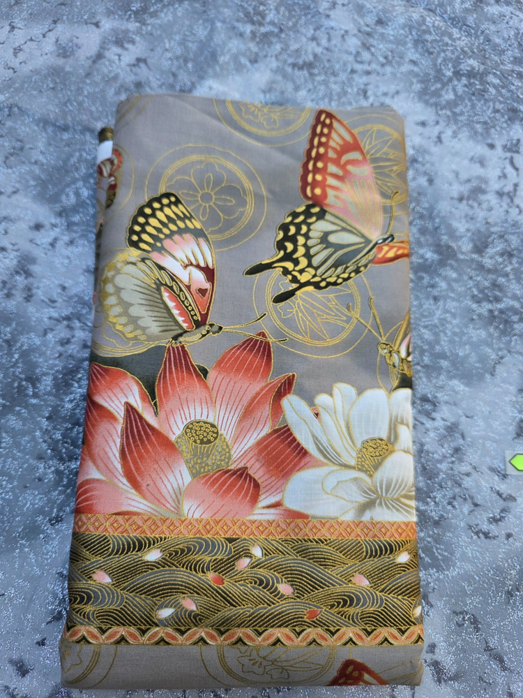 KONA BAY FABRICS 2015 Oriental Flowers butterflies Fabric SANC 11 3 yards