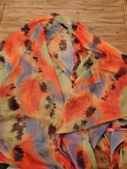 Twig& Arrow TIE DYE PRINT BROWN, BLUE, RED & GREEN Cover One Size