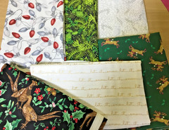 Christmas Holiday Winter fabric lot , 5 1/2 yards .