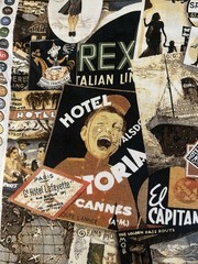 50”x 43” Travel/hobby Print, Fabric Remnant. Cotton For Quilts CraftsMedium