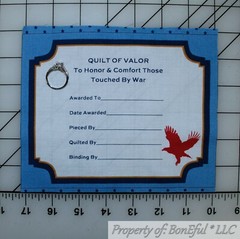 BonEful Fabric Cotton Quilt American Shield Applique Block Military USA MI SCRAP