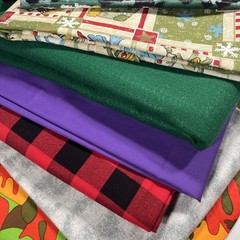 26 Fabric Lot Large Remnant Pieces 13 lbs-Most 1 Yard or More