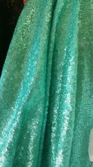 Aqua Sequin Matte on Mesh Fabric Sold by TheYard Sequin Dress Decoration Draping