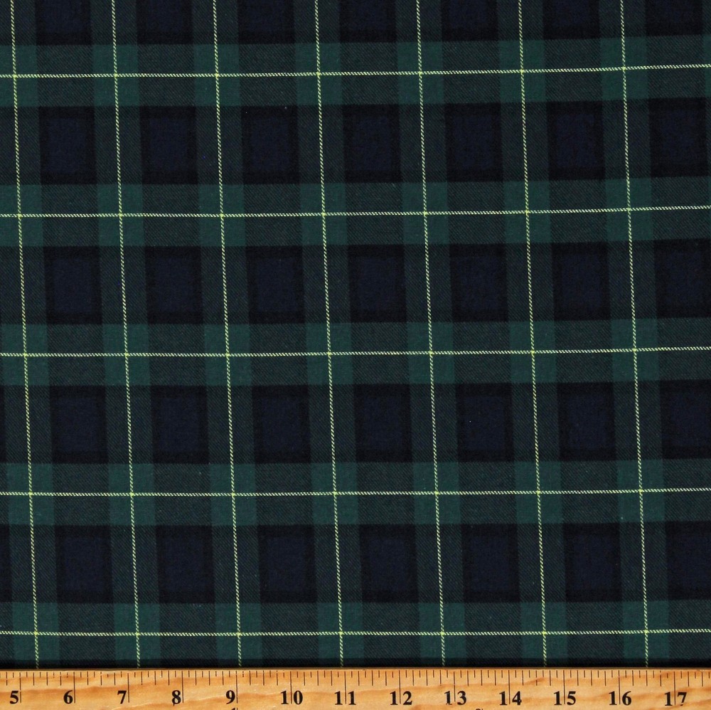 Cotton Robert Kaufman Sevenberry Classic Plaid Twill Fabric by the Yard D154.06