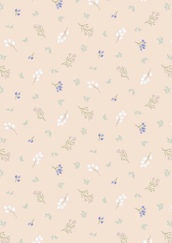 LEWIS & IRENE – Sky Garden by Cassandra Connolly – Scattered Sprig – Pale Peach
