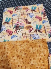 Quilting Kit Unfinished Project 100% Cotton Boots Western Ombre Hats Cowgirl Kid