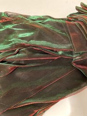 Sheer Fabric Red And Green Organza 15 Yards 180 Inches X 60 Inch Wide Bundle