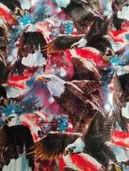 Wild Wings & Janene Grende Bald Eagle America Fabric 3 Yards 108″ X 42″