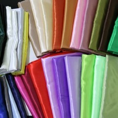 1 Yard White Plain Satin Material Lining Gift Diy Scarf Silky Charmeuse Fabric
