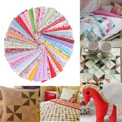 100Pcs DIY Assorted Square Bundle Quilt Quilting Cotton Fabric Sewing Kits