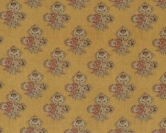 GP & J BAKER CURTAIN FABRIC DESIGN Poppy Paisley 3 METRES OCHRE LINEN BLEND