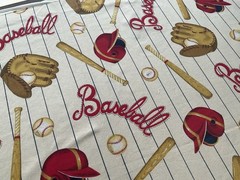 Fabric Baseball 44”x 36”By Cranston print work 378