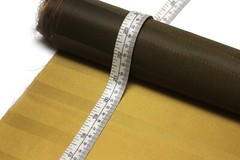 100%silk Gold Stripe Silk Fabric by the half of yard F354
