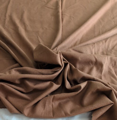 Solid Brown Raw Silk Noil Fabric Very Soft & Nice Drape 45″ Wide x 2½ Yards