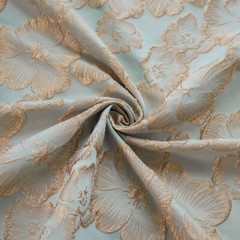 1M Jacquard Gold Embossed Bubble Cloth Fabric Soft Elegant Skirt Dress Material