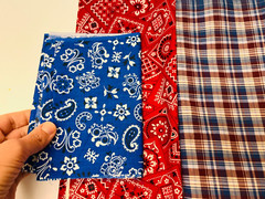 Large Fabric Lot Country Crafts DIY Decor BIN F